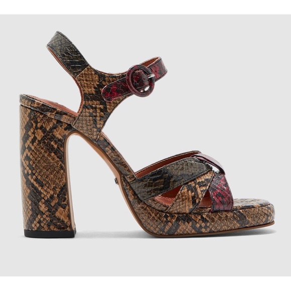 TopShop Snake Print Heeled Sandals - Picture 3 of 11